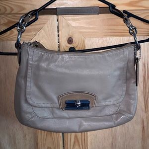 Coach tan minimalist handbag purse